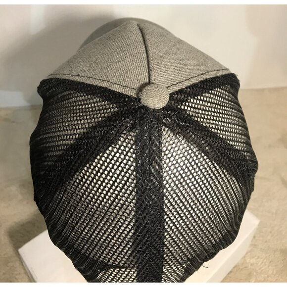 Oakley Mens Heathered Gray & Black Snapback Trucker Hat Mesh Back Adjustable - Picture 5 of 9